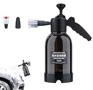 Pulverizador de espuma com bomba de 2l, nova atualização, lavagem de carro, pulverizador de bomba de espuma para limpeza doméstica, rega de jardim # preto