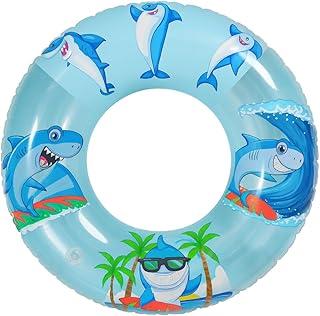 Boia Infantil Tubarão Azul 60 70 e 80 cm para Piscina e Praia – Anel Inflável Divertido para Crianças