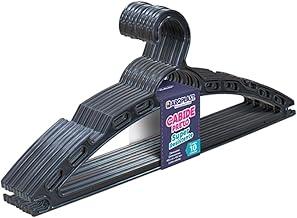 Kit com 10 Cabides Super Resistente Plástico Preto Durável para Roupas Antideslizante Design Reforçado 40 cm