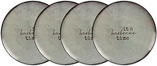 Kit Prato Raso Tramontina Churrasco Rustic em Porcelana 28 cm 4 Peças