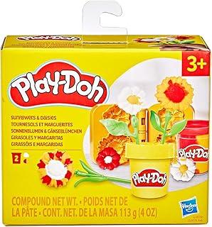 Play-Doh, Massinha de Modelar Infantil, Florzinhas Girassóis e Margaridas - Conjunto de Brinquedo com Acessórios e 2 Potes - A partir de 3 Anos