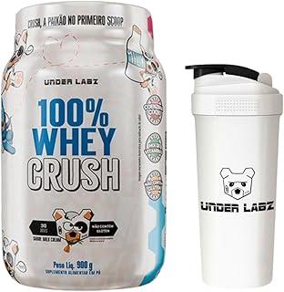 Combo Under Labz - 100% Whey Crush - 900g - Sabor Milk Cream (Leite Cremoso) + Coqueteleira