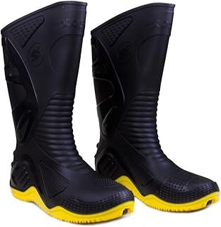 Bota de PVC N40 Preto com Sola Amarela para Motoqueiro-MOTOSAFE-84BPM60040A