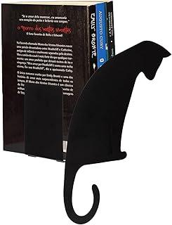 Organizador, Suporte, Aparador, Porta Livros, Bibliocanto Gato, preto - GEGUTON