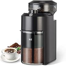 Moedor de Café Elétrico Burr 220V, Com 28 Configurações Ajustáveis, Triturador de Cafe, 2 A 12 Xícaras, Preto