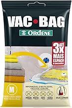 Ordene - Saco Plástico à Vácuo para Armazenamento, Tamanho Médio, Cor Transparente, Linha Vac Bag
