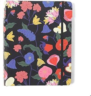 CADERNO ORGANIZADOR DOCE FLORADA PAUTADO & PONTADO 17X24 PRETO