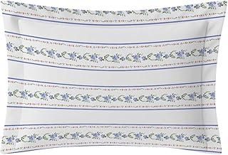 Fronha 300 Fios Avulsa para Travesseiro Percal 100% Algodão, Lisa e Estampada - Bem Lunar (Azul Serenity)