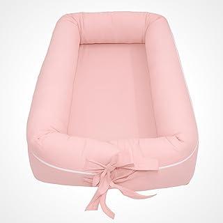 Ninho Redutor de Berço Menina Menino 100% Algodão Liso | Toque Macio e Hipoalergênico – Brubrelel Baby (Rosê)