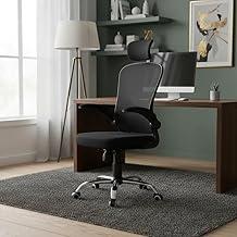 Cadeira De Escritório Ergonômica Giratória B100 Com Estofado Mesh Encosto de Cabeça Costas Respiravel Luvinco (Preta)