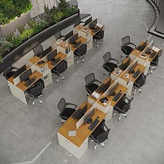 VIA NOSSA - Estação de Trabalho 16 Lugares Office Smart 16 Mesas 12 Armários 1 Aparador - Off White e Cedro