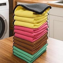 Panos Microfibra De Limpeza Flanela Absorvente Dupla Face Toalha Lavável Multiuso Automotivo 28x38cm 12 Unidades Reutilizável Pia Móveis Carro Limpeza Geral Casa Flanela - (CORES SORTIDAS)