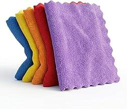 Kit 5 Panos de Microfibra 30x30cm Multiuso Alta Absorção Anti Risco Para Limpeza Automotiva e Doméstica