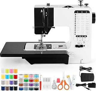 Máquina de costura portátil de alta velocidade com kit de acessórios, 38 aplicações de pontos,Doméstica, iniciantes, Luz LED, 2 velocidades, leve, gaveta de armazenamento,Cortador de Linha,110-220V