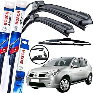 Palheta Limpador Parabrisa Bosch Aerofit Par de Palheta Limpadora Dianteiro + Traseiro SANDERO GANCHO 2007 À 2014