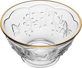 LYOR - Bowl New Butterfly com Fio de Ouro 12cm x 12cm x 6,5cm Cristal Ecológico