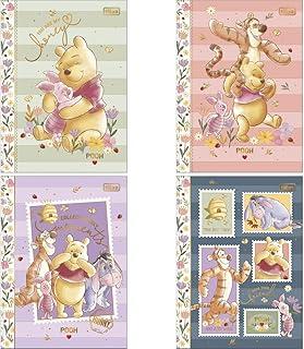 Kit de Cadernos, Tilibra, 1 Matéria, Capa Dura, Colegial, Pooh, 80 Folhas, Decorado Costurado, Pacote com 4