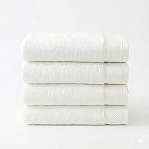 Kit 4 Toalhas De Rosto Brancas 100% Algodão 500 G/m2 Macia