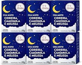 Kit 6 Chá Q-Vita Cidreira Camomila e Melissa 10 Sachês 12g Chá de Ervas Natural