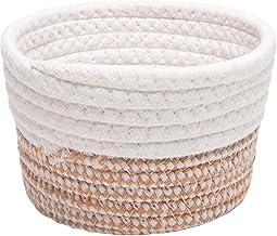 LYOR - Cesta 15cm x 15cm x 9cm Bege/Branca Poliéster