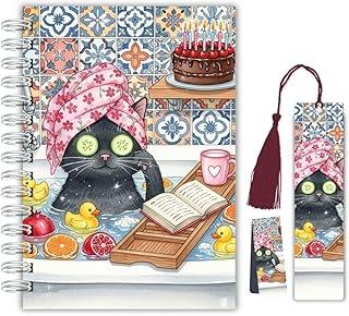 Diário de Leitura Gato Vibes Banho Italiano A5 Capa Dura – 240 Páginas | Acompanha Marcadores com Tassel e Magnético