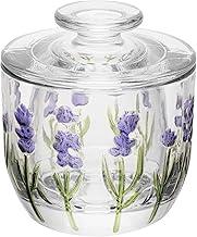 LYOR - Manteigueira Francesa Lavanda Hand Painting 9,40cm 9,8cm Cristal