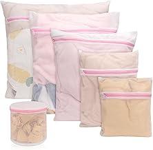 Kit 6 Sacos de Lavar Roupas Delicadas com Zíper – Sacos Telados para Lingerie e Roupas Íntimas, 6 Tamanhos Diferentes para Atender às Suas Necessidades, Proteção para Máquina de Lavar