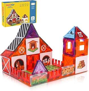 Brastoy Blocos de Montar Magnéticos Construção Brinquedos STEM Infantil (50 Peças)