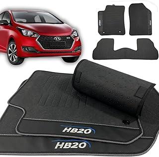 Jogo de Tapetes Automotivos Emborrachados para Hb20 2012 2013 2014 2015 2016 2017 2018 2019 2020 2021 2022 2023 2024 2025-03 peças