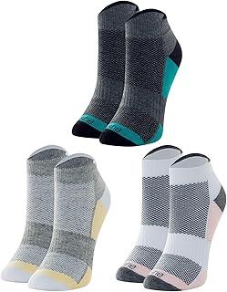 Kit 3 Pares Meia Esportiva Cano Curto Alta Performance Protetor de Calcanhar Feminina She