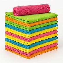 Kit 10 Panos de Microfibra Multiuso, Alta Absorção, Não Risca, Lavável, Limpeza Casa, Carro e Vidros