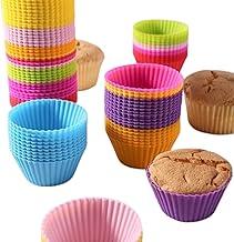 Kit 12 Formas de Silicone Reutilizáveis Antiaderente para Cupcake, Bolo e Muffin – Forminhas Cores Variadas Resistentes ao Forno e Airfryer, Livre de BPA
