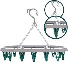 Mini Varal Oval com 24 Prendedores na cor verde, LAV6803, Flash Limp