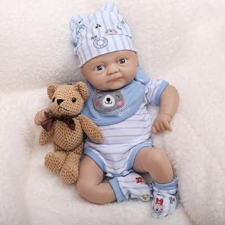 Brastoy Bebê Reborn Boneco Menino de Silicone Sólido Suave 40cm Original (Menino Com Chupeta Magnética)