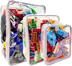 Kit 3 Organizador Brinquedos Ursinhos Carrinhos Empilhável Guarda Roupa C/Zíper Dobravél 1P + 1M + 1 G - bubag