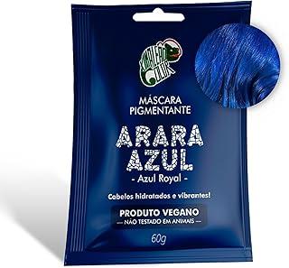 Kamaleão Color – Máscara Pigmentante Semi-Permanente - Cores Vibrantes e Hidratação Intensa – Low Poo, Vegano, Cruelty Free – Sachê 60g - Arara Azul