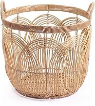 Oikos - Cesto Arcos Redondo com Alças 49cm Textura Rattan