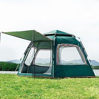 New Hawaii Barraca Pop-Up Automática 6-8 Pessoas, Impermeável, Montagem Rápida, Proteção UV e Insetos, Inclúi Estacas,Grande Espaço 280x280x160cm