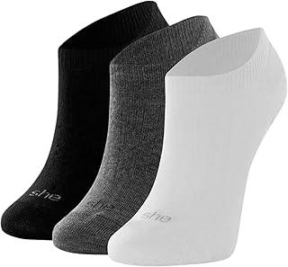 Kit 3 Pares Meia Soquete Sapatilha Invisível Esportiva Cano Curto She by Mash Respirável Anatômica Feminina Adulto