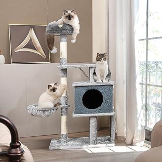 Árvore Para Gatos Torre Dupla Com Toca Veneza - Arranhador e Rede (112CM)