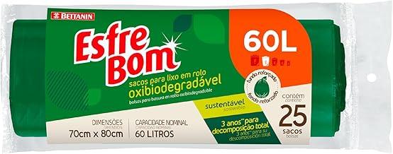 EsfreBom - Saco para Lixo Biodegradável de 60 Litros, Rolo com 25 Sacos, Bettanin