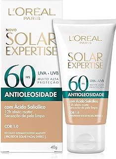 Protetor Solar Facial L'Oréal Paris Solar Expertise Antioleosidade Fps60 Cor 1.0 Clara 40G