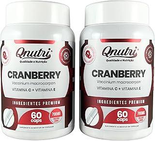 Kit 2x Cranberry 700mg 60 Cápsulas Suplemento Natural Sem Glúten Produto em Cápsulas Qnutri