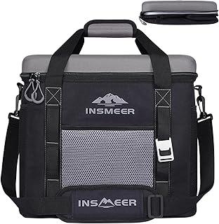 INSMEER 60 Latas/40 litros Hielera Portátil, Bolsa Térmica Aislada, Bolsa de Refrigeración pequeña con Correa para el Hombro, Plegable Fugas enfriadores portátiles para Camping