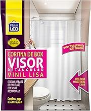 Cortina para Box Branco Visor Cristal (1,35x2,00m) | Plast Leo (Ref.: 621-F)