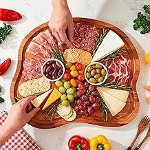 Tábua de Carne Rústica em Madeira Eucalipto 40x37 cm, Antiderrapante com Canaleta para Gordura – Ideal para Churrasco e Mesa Posta